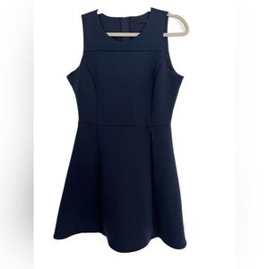 Harvé benard Sleeveless Navy Blue Dress, Medium